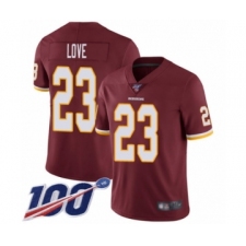 Youth Washington Redskins #23 Bryce Love Burgundy Red Team Color Vapor Untouchable Limited Player 100th Season Football Jersey