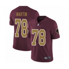 Men's Washington Redskins #78 Wes Martin Burgundy Red Gold Number Alternate 80TH Anniversary Vapor Untouchable Limited Player Football Jersey