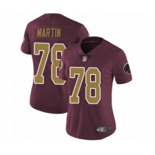 Women's Washington Redskins #78 Wes Martin Burgundy Red Gold Number Alternate 80TH Anniversary Vapor Untouchable Limited Player Football Jersey