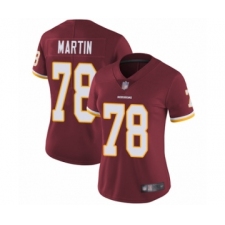 Women's Washington Redskins #78 Wes Martin Burgundy Red Team Color Vapor Untouchable Limited Player Football Jersey