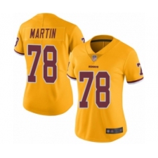 Women's Washington Redskins #78 Wes Martin Limited Gold Rush Vapor Untouchable Football Jersey