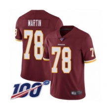 Youth Washington Redskins #78 Wes Martin Burgundy Red Team Color Vapor Untouchable Limited Player 100th Season Football Jersey