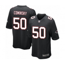 Men's Atlanta Falcons #50 John Cominsky Game Black Alternate Football Jersey