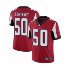 Men's Atlanta Falcons #50 John Cominsky Red Team Color Vapor Untouchable Limited Player Football Jersey