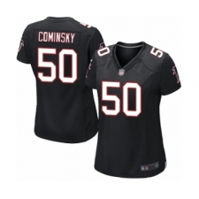 Women's Atlanta Falcons #50 John Cominsky Game Black Alternate Football Jersey