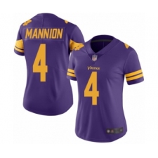 Women's Minnesota Vikings #4 Sean Mannion Limited Purple Rush Vapor Untouchable Football Jersey