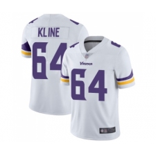 Men's Minnesota Vikings #64 Josh Kline White Vapor Untouchable Limited Player Football Jersey