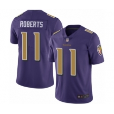Men's Baltimore Ravens #11 Seth Roberts Limited Purple Rush Vapor Untouchable Football Jersey