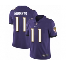 Youth Baltimore Ravens #11 Seth Roberts Purple Team Color Vapor Untouchable Limited Player Football Jersey