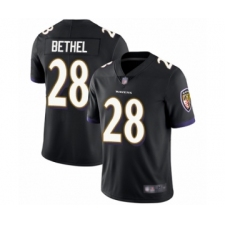 Youth Baltimore Ravens #28 Justin Bethel Black Alternate Vapor Untouchable Limited Player Football Jersey