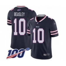 Men's Buffalo Bills #10 Cole Beasley Limited Navy Blue Inverted Legend 100th Season Football Jersey