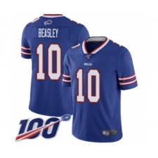 Men's Buffalo Bills #10 Cole Beasley Royal Blue Team Color Vapor Untouchable Limited Player 100th Season Football Jersey