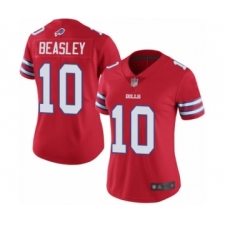Women's Buffalo Bills #10 Cole Beasley Limited Red Rush Vapor Untouchable Football Jersey
