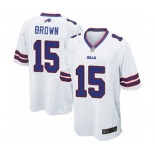 Men's Buffalo Bills #15 John Brown Game White Football Jersey