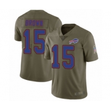 Youth Buffalo Bills #15 John Brown Limited Olive 2017 Salute to Service Football Jersey