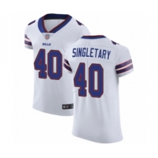 Men's Buffalo Bills #40 Devin Singletary White Vapor Untouchable Elite Player Football Jersey