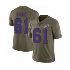 Men's Buffalo Bills #61 Spencer Long Limited Olive 2017 Salute to Service Football Jersey