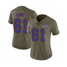 Women's Buffalo Bills #61 Spencer Long Limited Olive 2017 Salute to Service Football Jersey