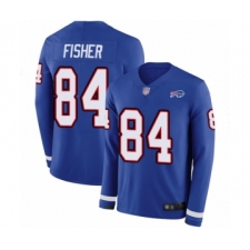 Men's Buffalo Bills #84 Jake Fisher Limited Royal Blue Therma Long Sleeve Football Jersey