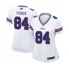 Women's Buffalo Bills #84 Jake Fisher Game White Football Jersey