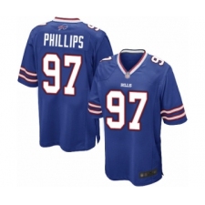 Men's Buffalo Bills #97 Jordan Phillips Game Royal Blue Team Color Football Jersey