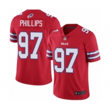 Men's Buffalo Bills #97 Jordan Phillips Limited Red Rush Vapor Untouchable Football Jersey