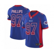 Men's Buffalo Bills #97 Jordan Phillips Limited Royal Blue Rush Drift Fashion Football Jersey