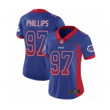 Women's Buffalo Bills #97 Jordan Phillips Limited Royal Blue Rush Drift Fashion Football Jersey