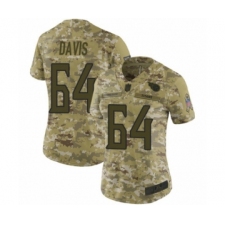 Women's Tennessee Titans #64 Nate Davis Limited Camo 2018 Salute to Service Football Jersey