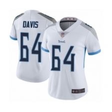 Women's Tennessee Titans #64 Nate Davis White Vapor Untouchable Limited Player Football Jersey