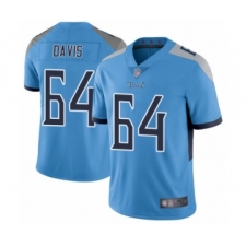 Youth Tennessee Titans #64 Nate Davis Light Blue Alternate Vapor Untouchable Limited Player Football Jersey