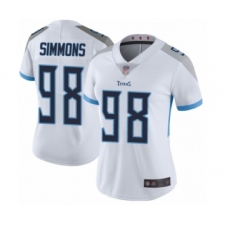 Women's Tennessee Titans #98 Jeffery Simmons White Vapor Untouchable Limited Player Football Jersey
