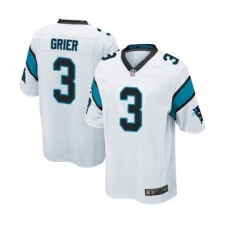 Men's Carolina Panthers #3 Will Grier Game White Football Jersey
