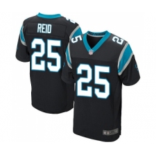 Men's Carolina Panthers #25 Eric Reid Elite Black Team Color Football Jersey