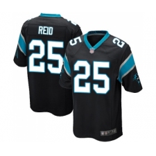 Men's Carolina Panthers #25 Eric Reid Game Black Team Color Football Jersey
