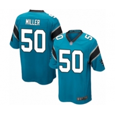 Men's Carolina Panthers #50 Christian Miller Game Blue Alternate Football Jersey