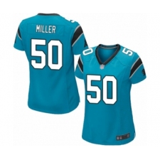 Women's Carolina Panthers #50 Christian Miller Game Blue Alternate Football Jersey