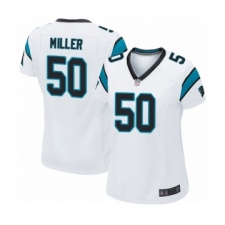 Women's Carolina Panthers #50 Christian Miller Game White Football Jersey