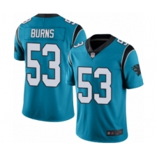 Youth Carolina Panthers #53 Brian Burns Blue Alternate Vapor Untouchable Limited Player Football Jersey