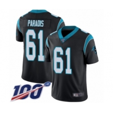 Men's Carolina Panthers #61 Matt Paradis Black Team Color Vapor Untouchable Limited Player 100th Season Football Jersey
