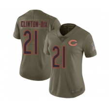 Women's Chicago Bears #21 Ha Clinton-Dix Limited Olive 2017 Salute to Service Football Jersey