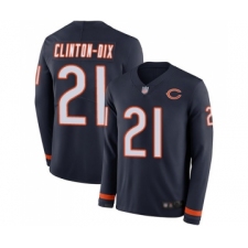 Youth Chicago Bears #21 Ha Clinton-Dix Limited Navy Blue Therma Long Sleeve Football Jersey