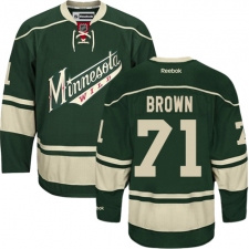 Women's Reebok Minnesota Wild #71 J T  Brown Premier Green Third NHL Jersey