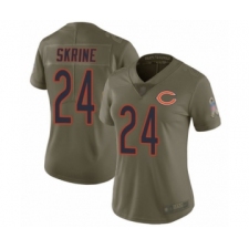 Women's Chicago Bears #24 Buster Skrine Limited Olive 2017 Salute to Service Football Jersey