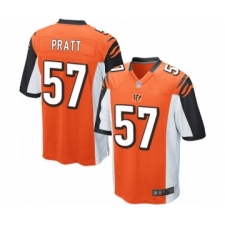 Men's Cincinnati Bengals #57 Germaine Pratt Game Orange Alternate Football Jersey