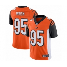 Men's Cincinnati Bengals #95 Renell Wren Orange Alternate Vapor Untouchable Limited Player Football Jersey