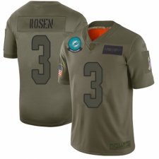 Youth Miami Dolphins #3 Josh Rosen Limited Camo 2019 Salute to Service Football Jersey