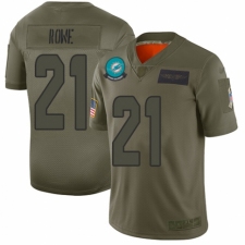 Women's Miami Dolphins #21 Eric Rowe Limited Camo 2019 Salute to Service Football Jersey