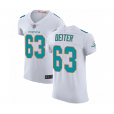Men's Miami Dolphins #63 Michael Deiter White Vapor Untouchable Elite Player Football Jersey