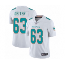 Men's Miami Dolphins #63 Michael Deiter White Vapor Untouchable Limited Player Football Jersey
